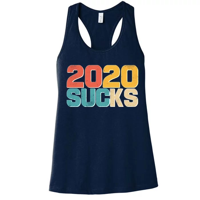 Vintage Distressed 2020 Sucks Women's Racerback Tank