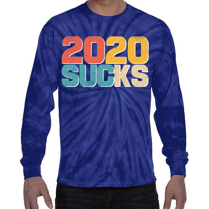 Vintage Distressed 2020 Sucks Tie-Dye Long Sleeve Shirt