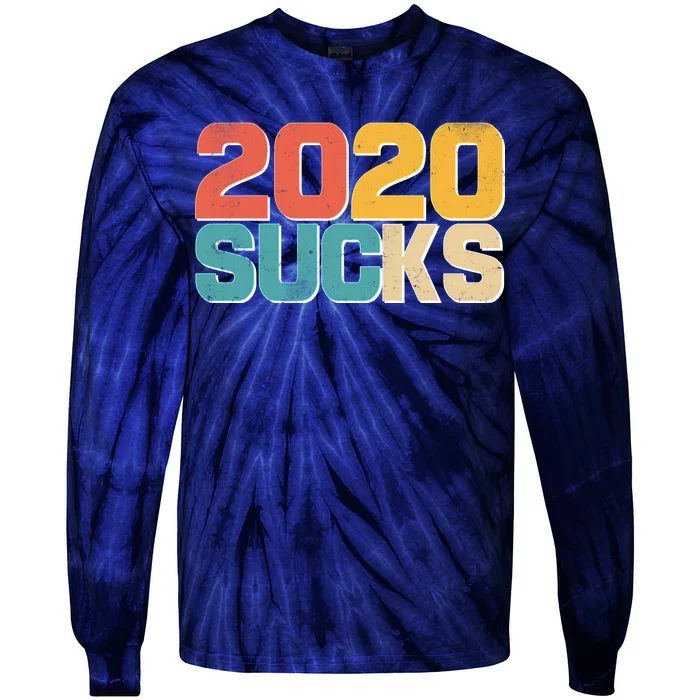 Vintage Distressed 2020 Sucks Tie-Dye Long Sleeve Shirt