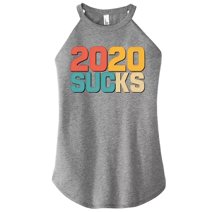 Vintage Distressed 2020 Sucks Women’s Perfect Tri Rocker Tank