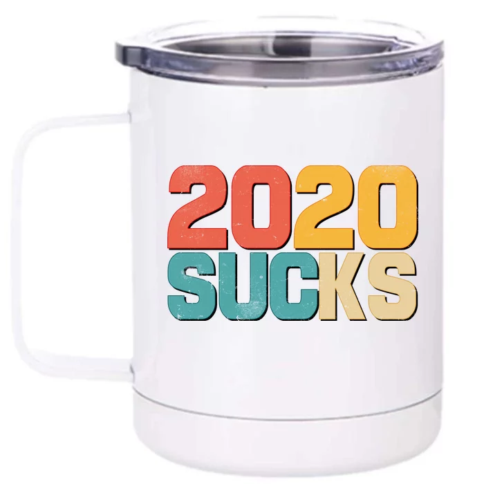 Vintage Distressed 2020 Sucks Front & Back 12oz Stainless Steel Tumbler Cup