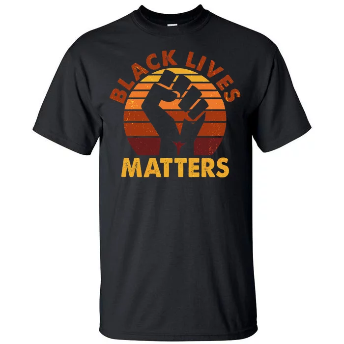 Vintage Distressed Black Lives Matter Fist Tall T-Shirt