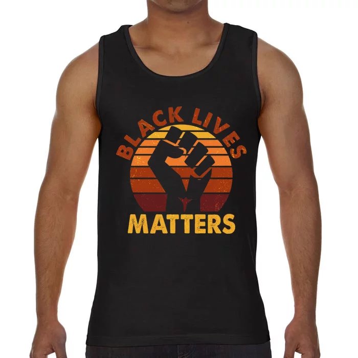 Vintage Distressed Black Lives Matter Fist Comfort Colors® Tank Top