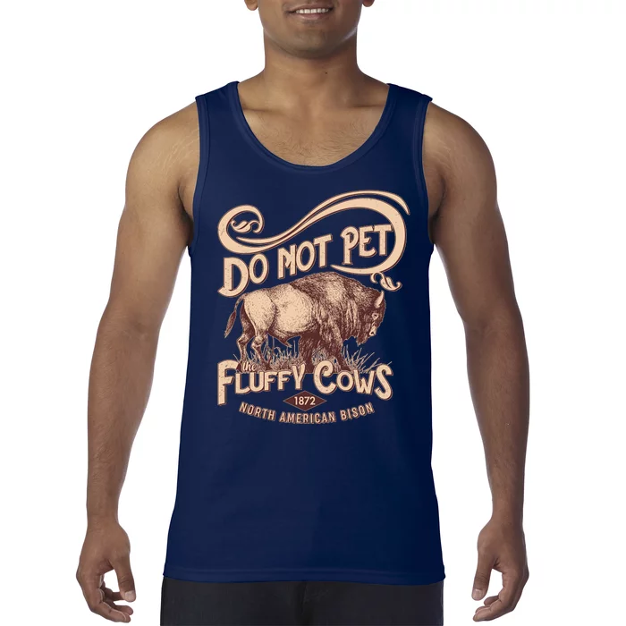 Vintage Do Not Pet The Fluffy Cows Tank Top