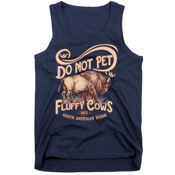 Vintage Do Not Pet The Fluffy Cows Tank Top