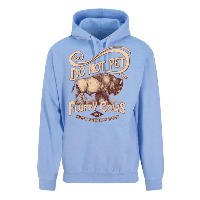 Vintage Do Not Pet The Fluffy Cows Unisex Surf Hoodie