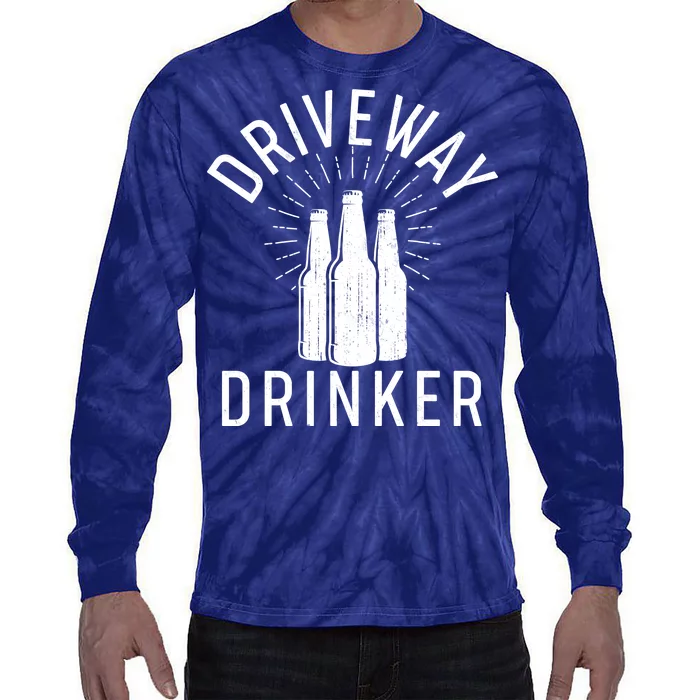 Vintage Driveway Drinker Tie-Dye Long Sleeve Shirt