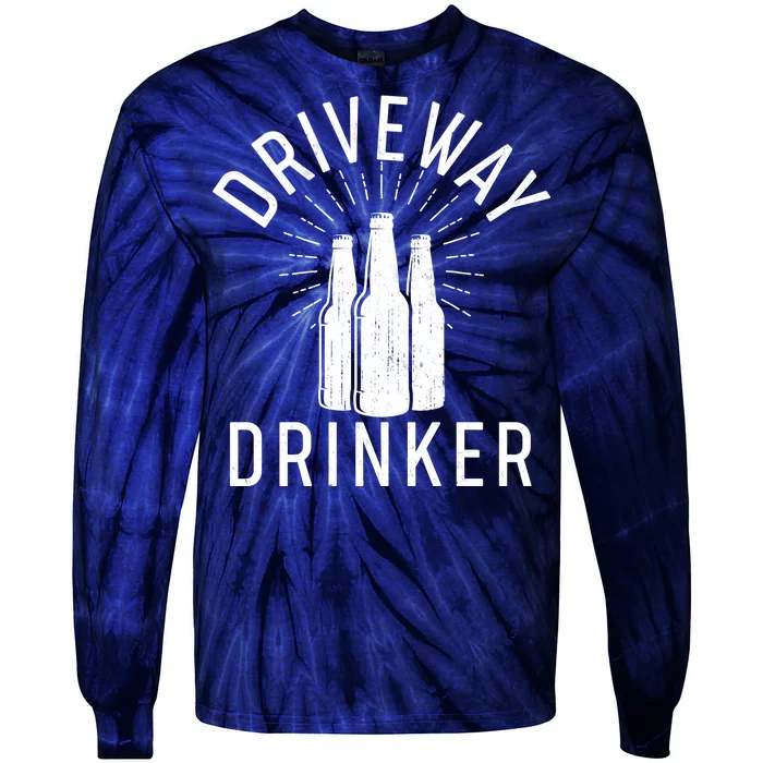 Vintage Driveway Drinker Tie-Dye Long Sleeve Shirt