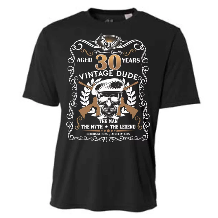 Vintage Dude Aged 30 Years Man Myth Legend 30th Birthday Cooling Performance Crew T-Shirt