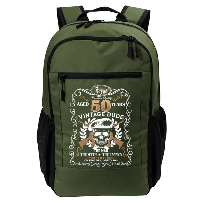 Vintage Dude Aged 50 Years Man Myth Legend 50th Birthday Daily Commute Backpack