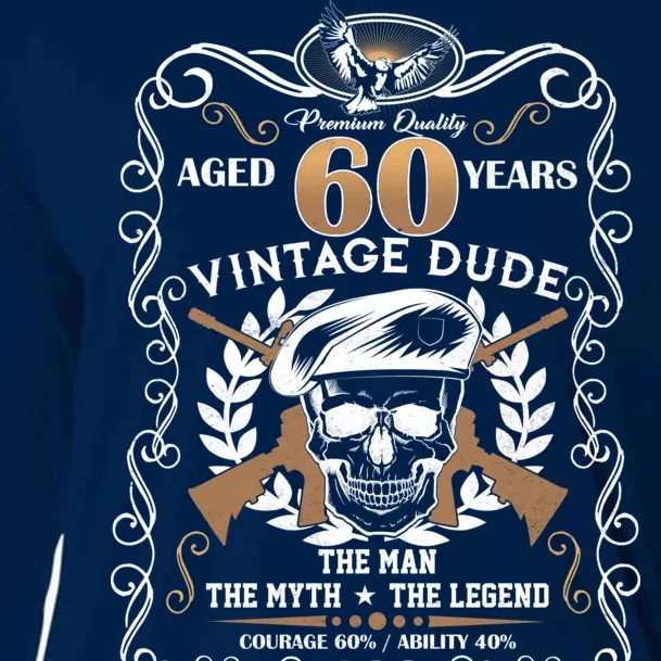 Vintage Dude Aged 60 Years Man Myth Legend 60th Birthday Cooling Performance Long Sleeve Crew