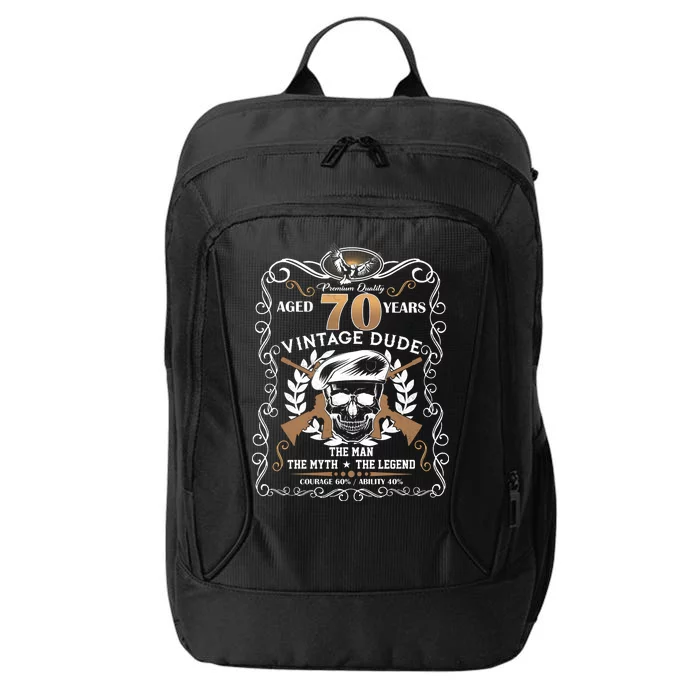 Vintage Dude Aged 70 Years Man Myth Legend 70th Birthday City Backpack