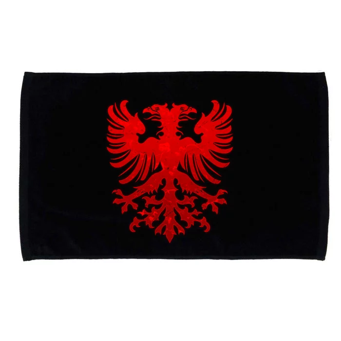 Vintage Eagle Albanian Flag Microfiber Hand Towel