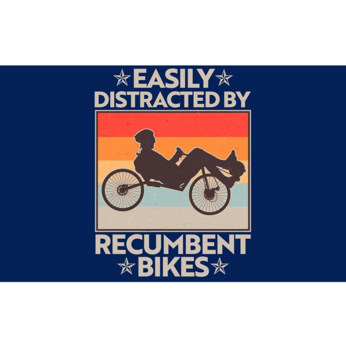 Vintage Easily Distracted By Recumbent Bikes Bumper Sticker