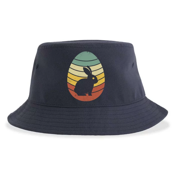 Vintage Easter Bunny Egg Sustainable Bucket Hat