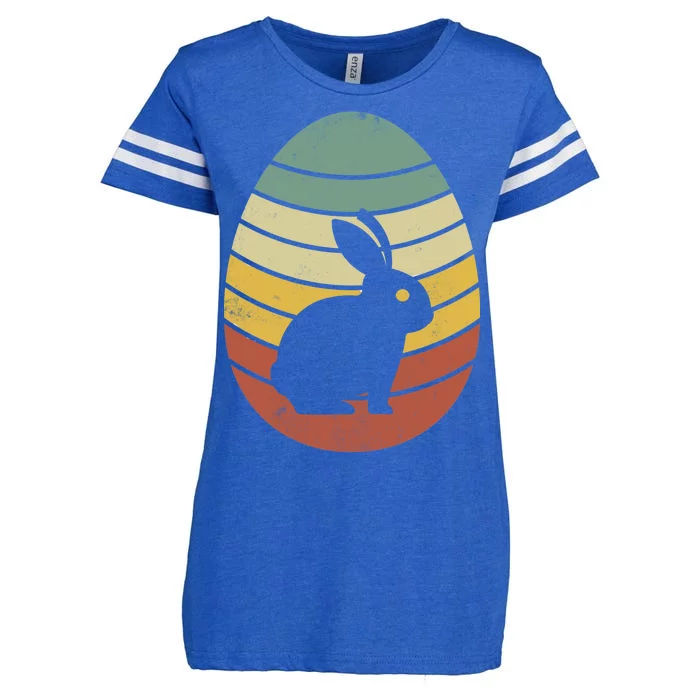 Vintage Easter Bunny Egg Enza Ladies Jersey Football T-Shirt