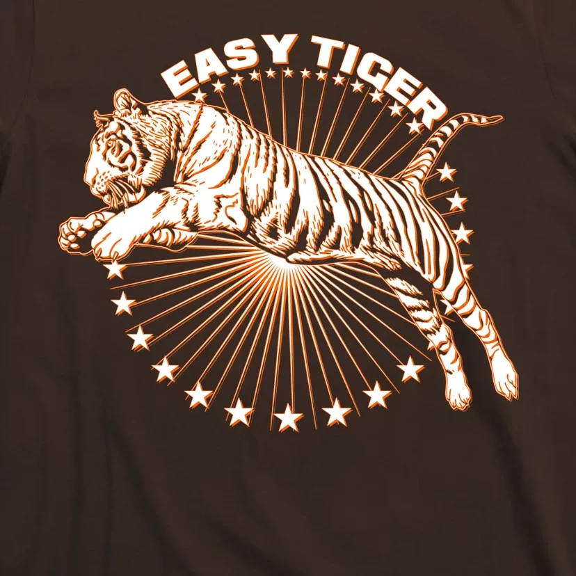 Easy Tiger Vintage Unisex T-Shirt. Slim Fit Olive Green Tee. Shirt for Men  Women.