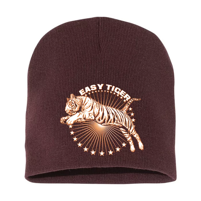 Vintage Easy Tiger Short Acrylic Beanie