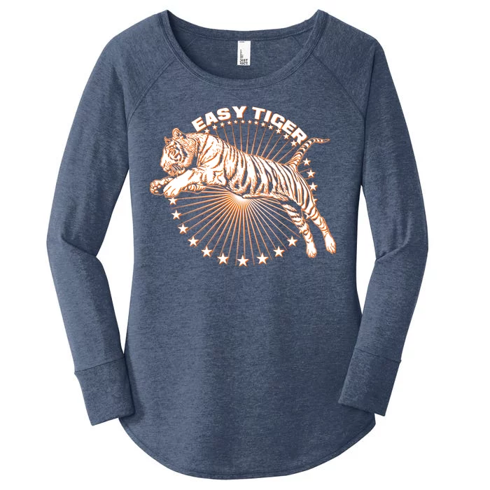 Vintage Easy Tiger Women's Perfect Tri Tunic Long Sleeve Shirt