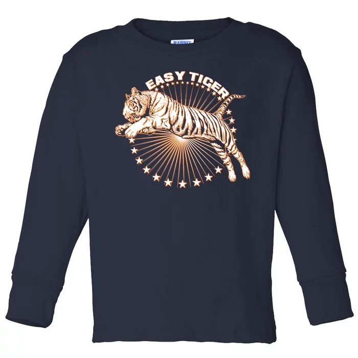 Vintage Easy Tiger Toddler Long Sleeve Shirt