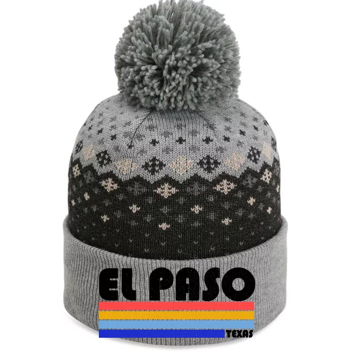 Vintage El Paso Texas The Baniff Cuffed Pom Beanie