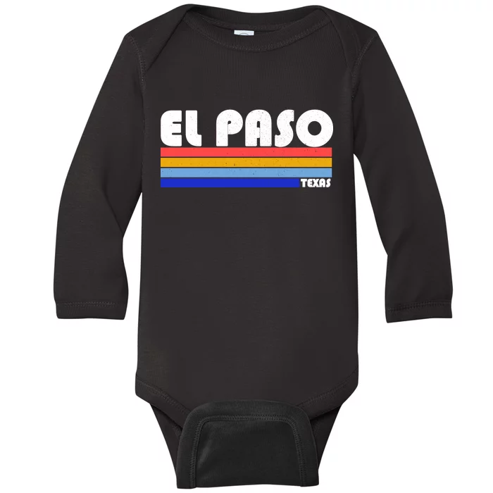 Vintage El Paso Texas Baby Long Sleeve Bodysuit