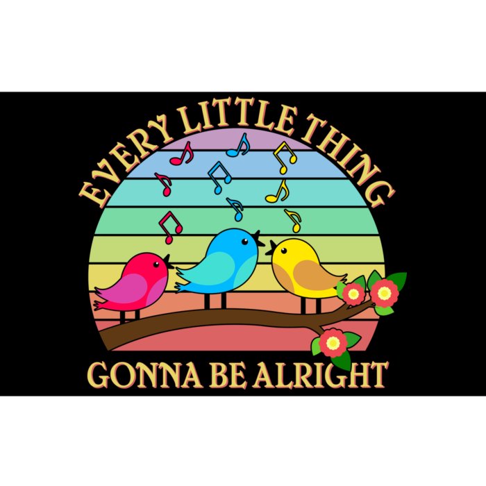 Vintage Every Little Thing Is Gonna Be Alright Birds Bumper Sticker