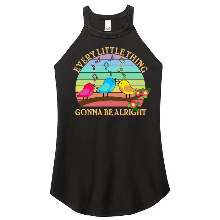 Vintage Every Little Thing Is Gonna Be Alright Birds Women’s Perfect Tri Rocker Tank