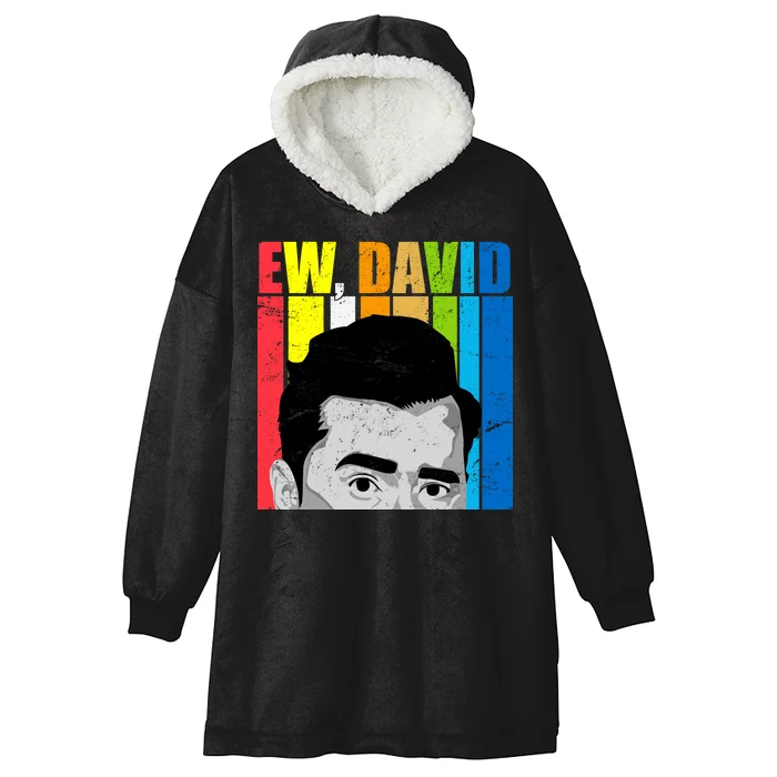 Vintage Ew David Funny Hooded Wearable Blanket