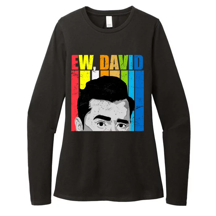 Vintage Ew David Funny Womens CVC Long Sleeve Shirt