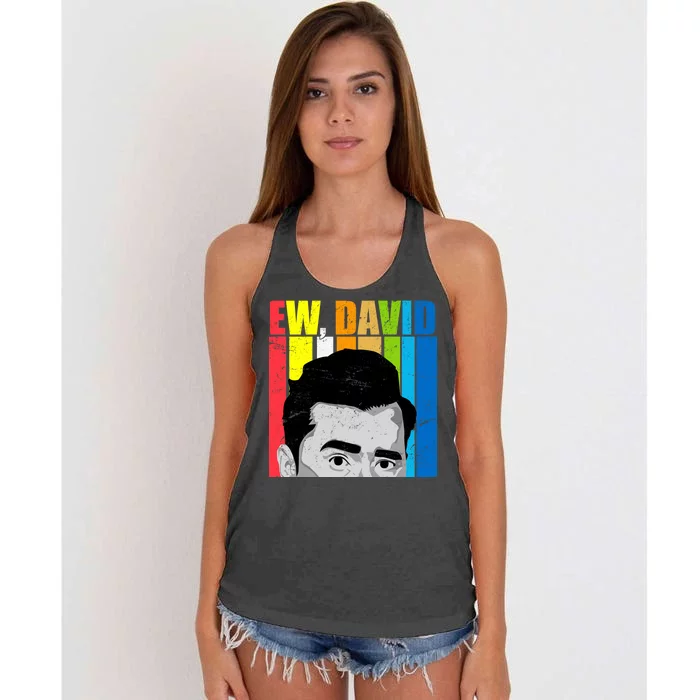 Vintage Ew David Funny Women's Knotted Racerback Tank