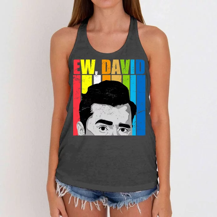 Vintage Ew David Funny Women's Knotted Racerback Tank