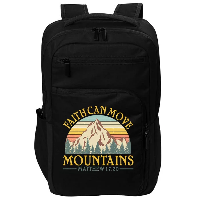 Vintage Faith Can Move Mountains Matthew 17:20 Impact Tech Backpack