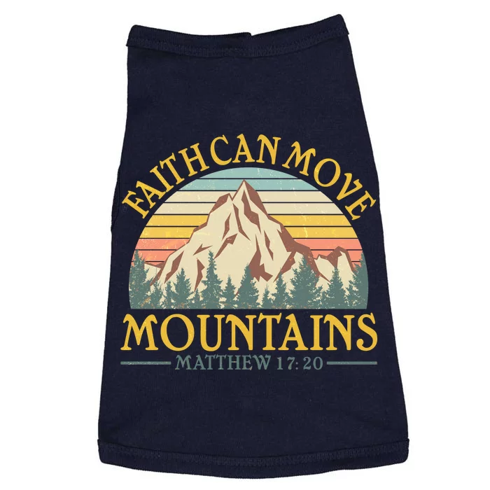 Vintage Faith Can Move Mountains Matthew 17:20 Doggie Tank