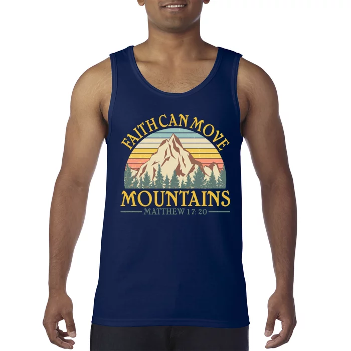 Vintage Faith Can Move Mountains Matthew 17:20 Tank Top