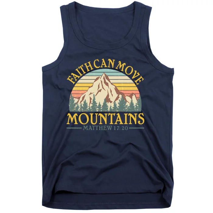 Vintage Faith Can Move Mountains Matthew 17:20 Tank Top