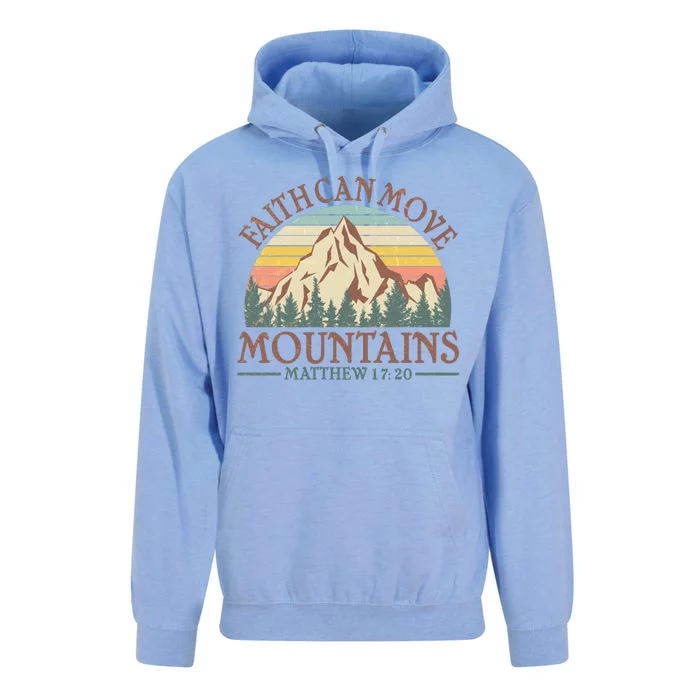 Vintage Faith Can Move Mountains Matthew 17:20 Unisex Surf Hoodie