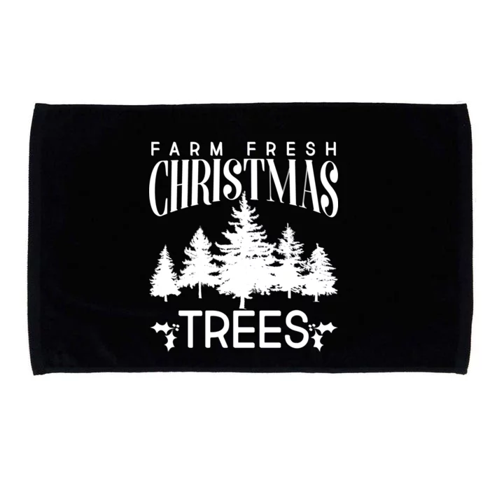 Vintage Farm Fresh Christmas Trees Microfiber Hand Towel