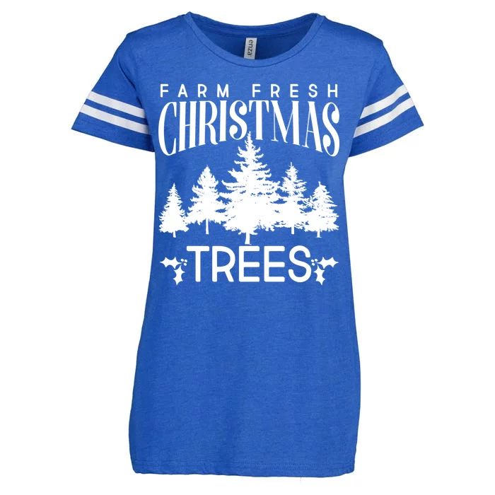 Vintage Farm Fresh Christmas Trees Enza Ladies Jersey Football T-Shirt