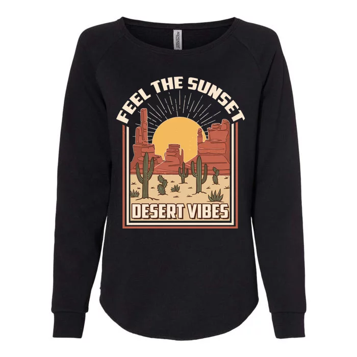 Vintage Feel The Sunset Desert Vibes Womens California Wash Sweatshirt