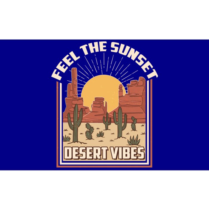 Vintage Feel The Sunset Desert Vibes Bumper Sticker