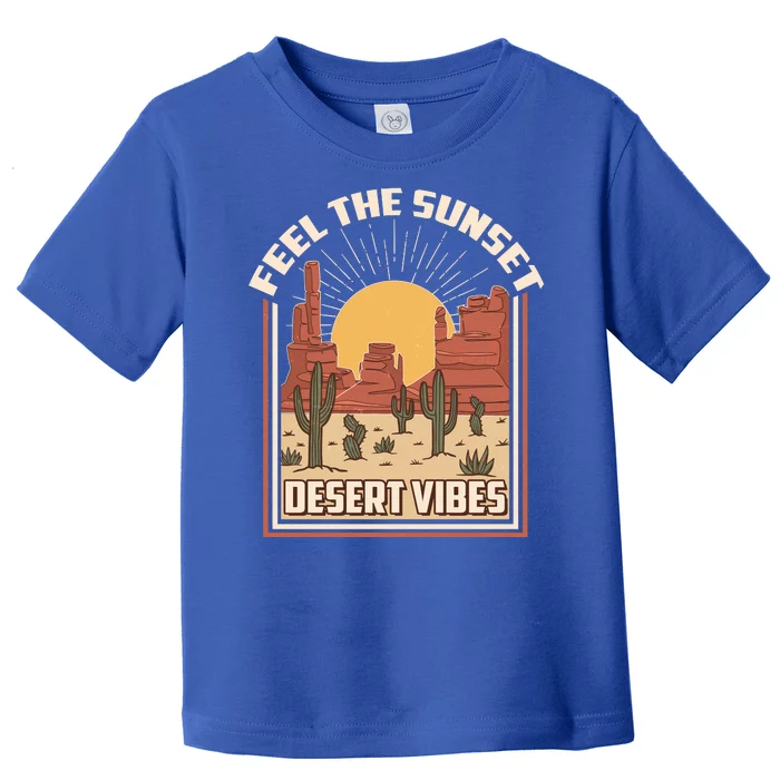 Vintage Feel The Sunset Desert Vibes Toddler T-Shirt