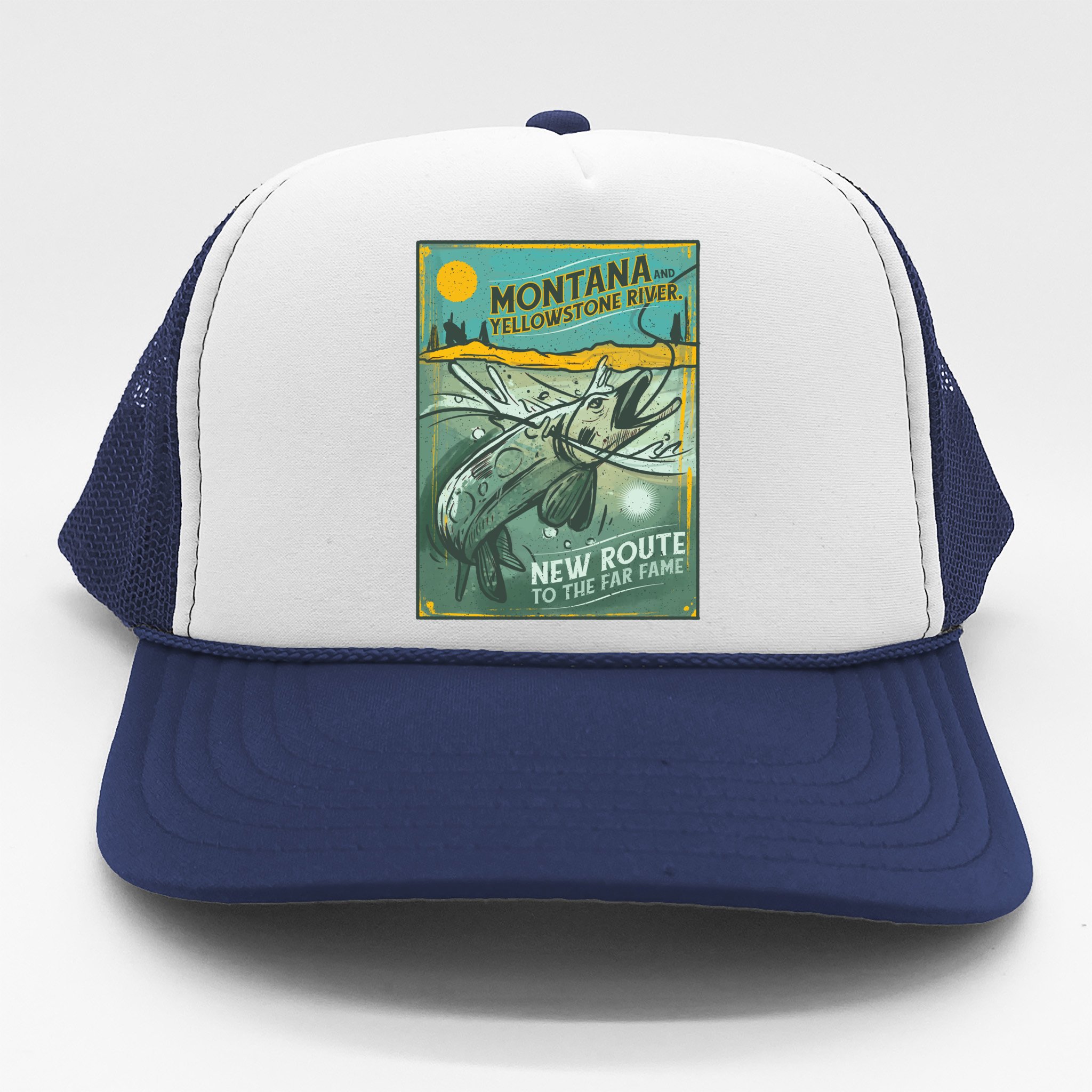 Vintage Fishing Montana Trucker Hat