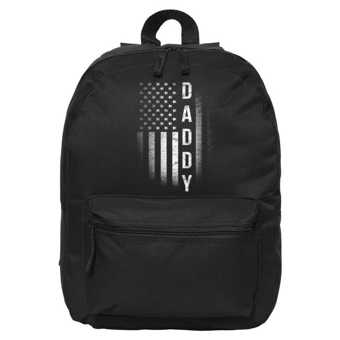 Vintage Flag American Dad 16 in Basic Backpack