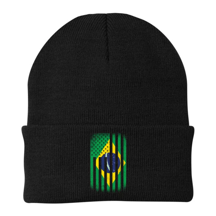 Vintage Flag Of Brazil Knit Cap Winter Beanie