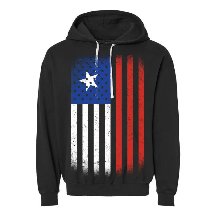 Vintage Flag Of Chile Garment-Dyed Fleece Hoodie