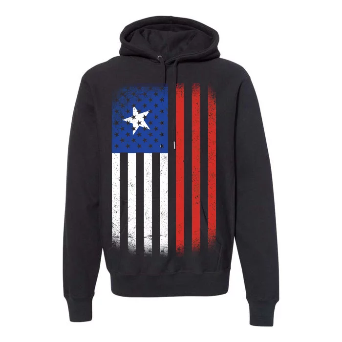 Vintage Flag Of Chile Premium Hoodie