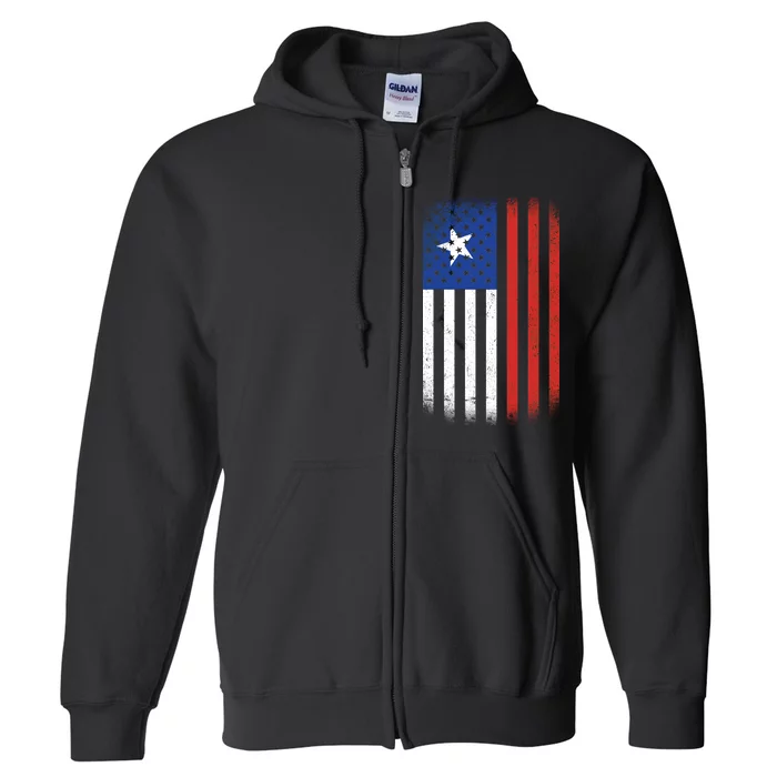 Vintage Flag Of Chile Full Zip Hoodie