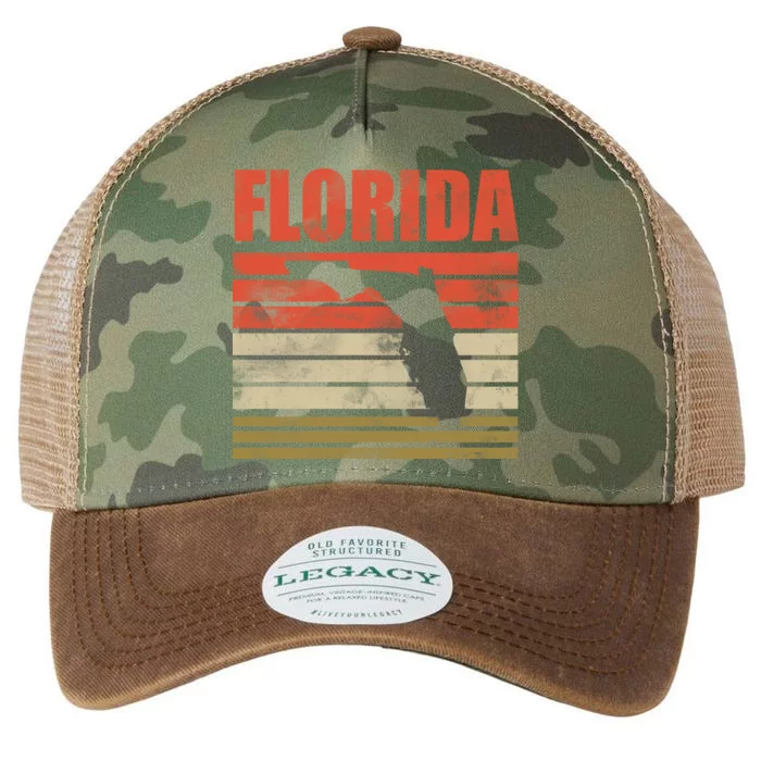 Vintage Florida State Map Legacy Tie Dye Trucker Hat