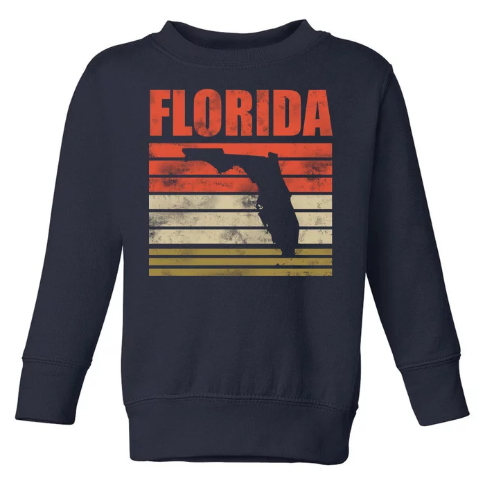 Vintage Florida State Map Toddler Sweatshirt